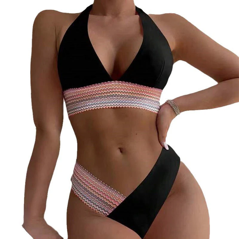 Heidi-Mode | Damen Bikini-Set mit Modernem Criss-Cross-Design und Hohem Beinausschnitt - Image 5