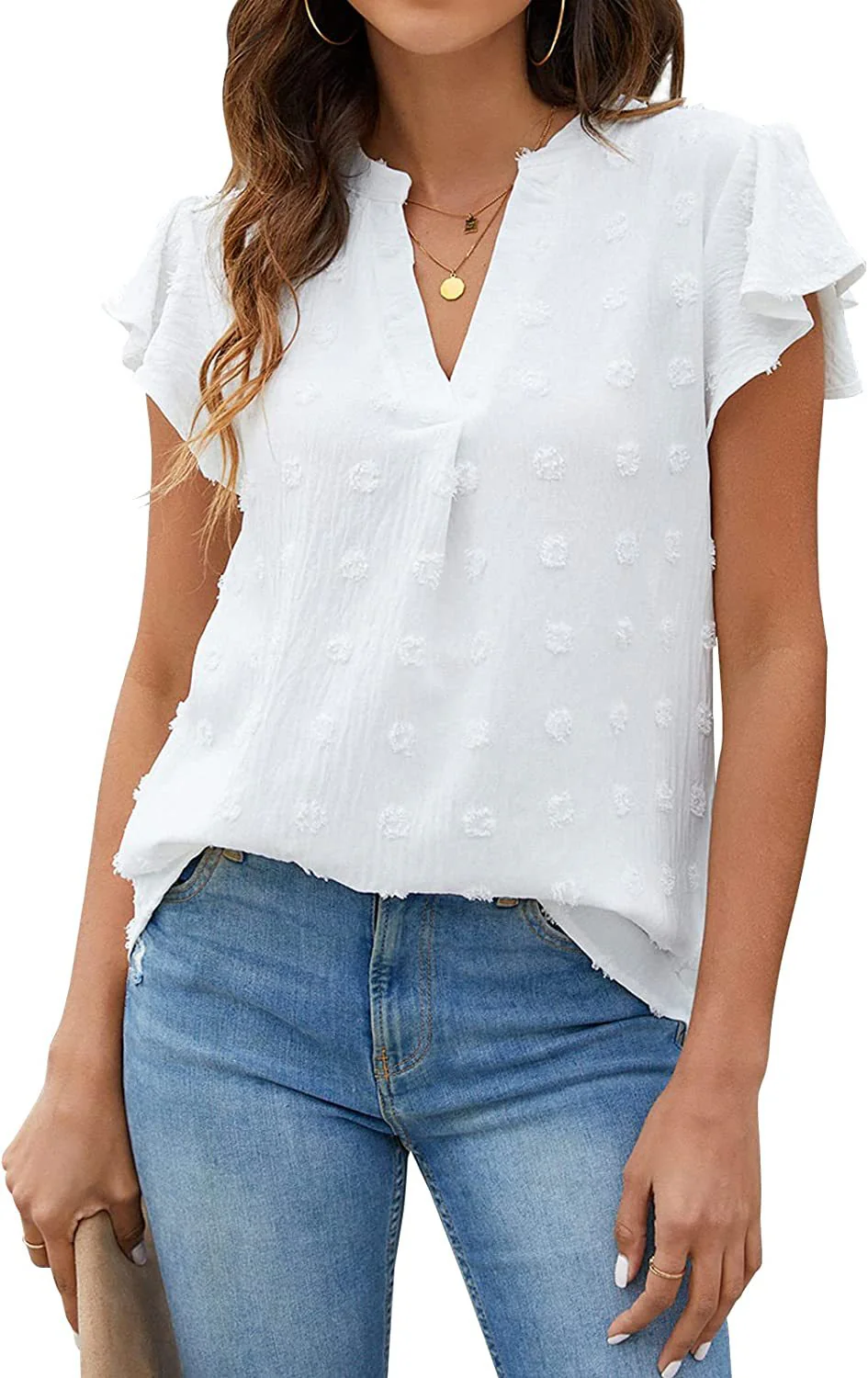 Damen Bluse mit Dekorativem Spitzenbesatz und Knopfdetails Heidi-Mode - Image 4