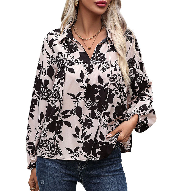 Damen Bluse mit Eleganten Rüschendetails und Verspieltem Blumenmuster Heidi-Mode - Image 5