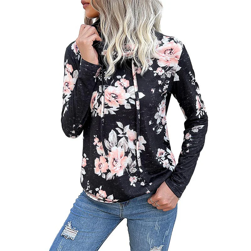 Damen Bluse mit Floralem Design und Modernem Hoody-Ausschnitt Heidi-Mode - Image 5
