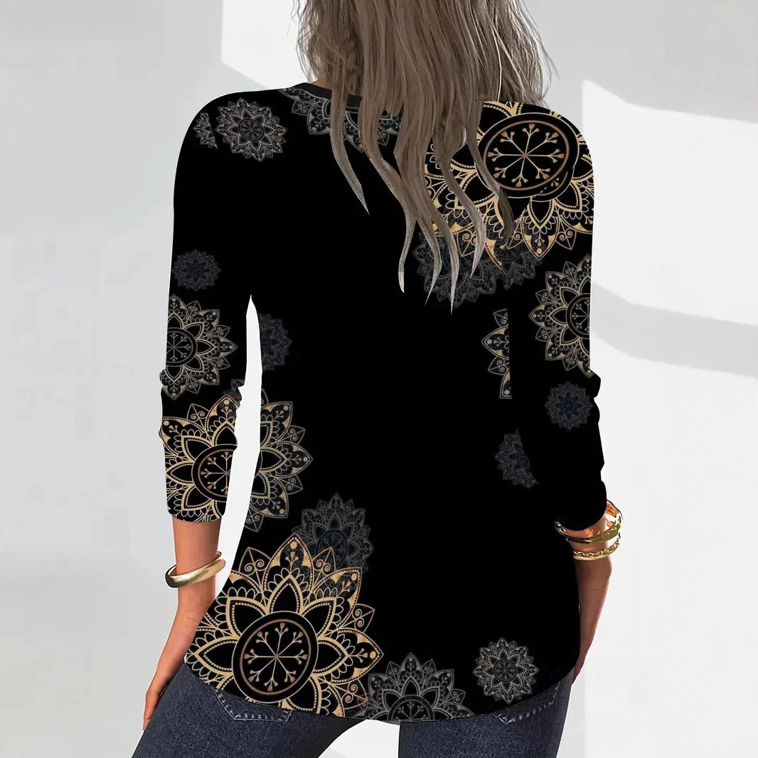 Damen Bluse mit floralem Print und Reißverschluss Heidi-Mode - Image 3