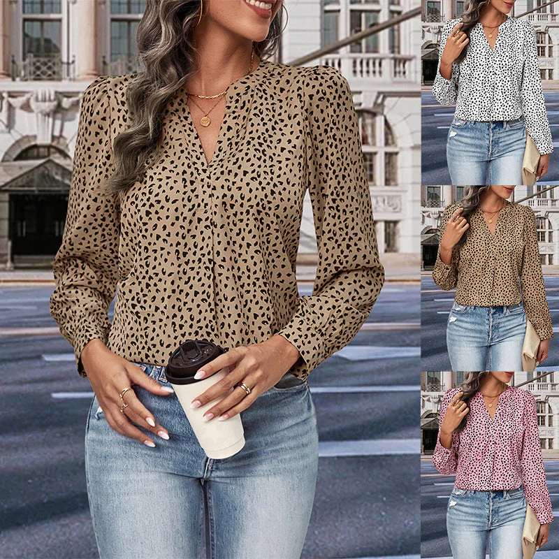 Damen Bluse mit Modernen Punkte-Design und Eleganten Rüschen Heidi-Mode - Image 8