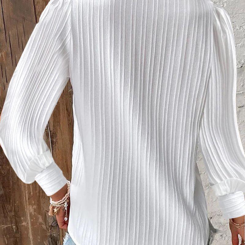 Damen Bluse mit strukturiertem Design und romantischen Spitzenakzenten Heidi-Mode - Image 4