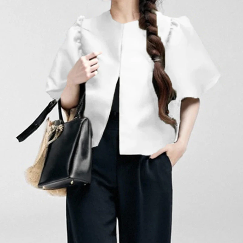 Damen Bluse mit Voluminösen Puffärmeln und Modernem Design Heidi-Mode - Image 3