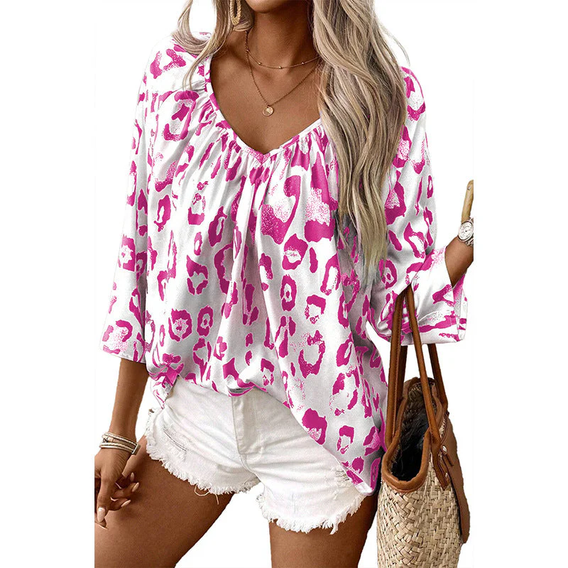 Damen Blusentop mit Lockerer Passform und Schickem Leo-Print Heidi-Mode - Image 8