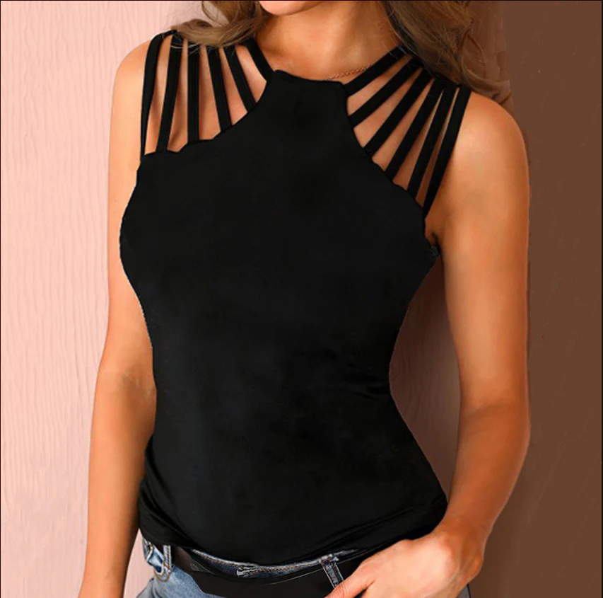 Damen Body mit Elegantem Cut-Out-Design und Modischen Trägerschlaufen Heidi-Mode - Image 6