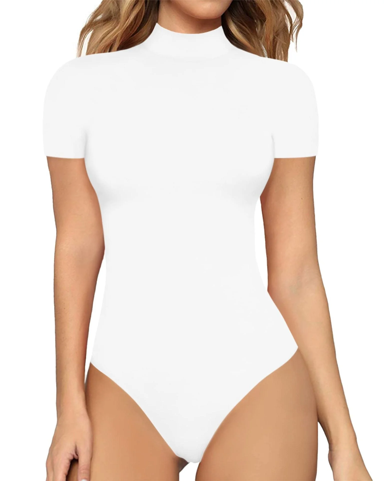 Damen Body mit Hohem Kragen und Kurzarm Heidi-Mode - Image 10