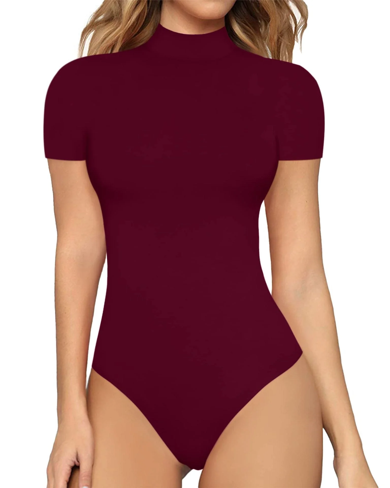 Damen Body mit Hohem Kragen und Kurzarm Heidi-Mode - Image 11