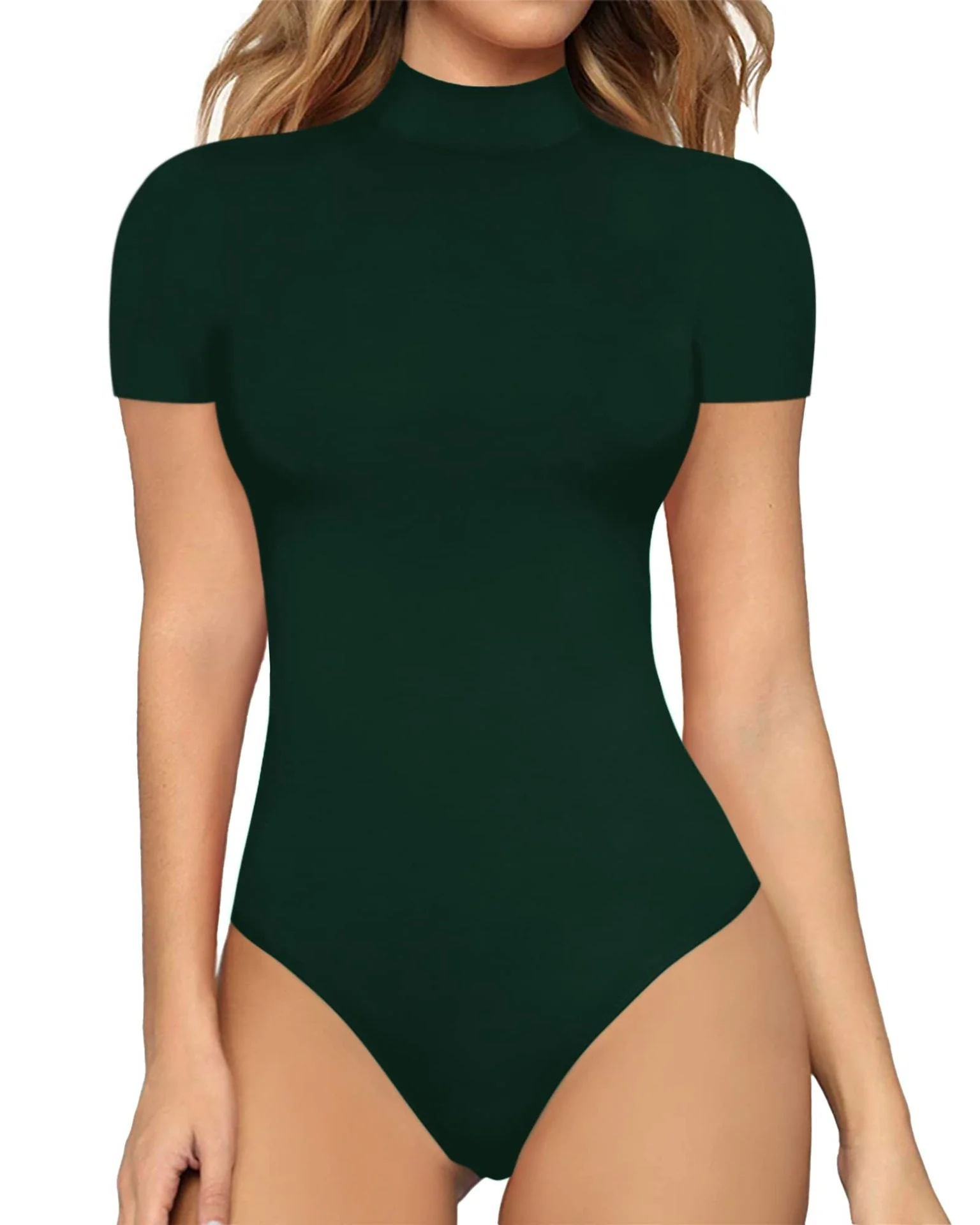 Damen Body mit Hohem Kragen und Kurzarm Heidi-Mode - Image 7