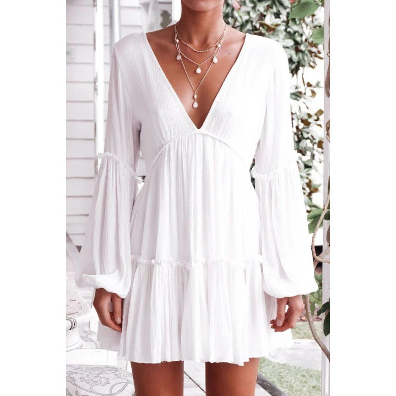Damen Boho-Chic Strandkleid mit Lockeren Ärmeln Heidi-Mode - Image 2