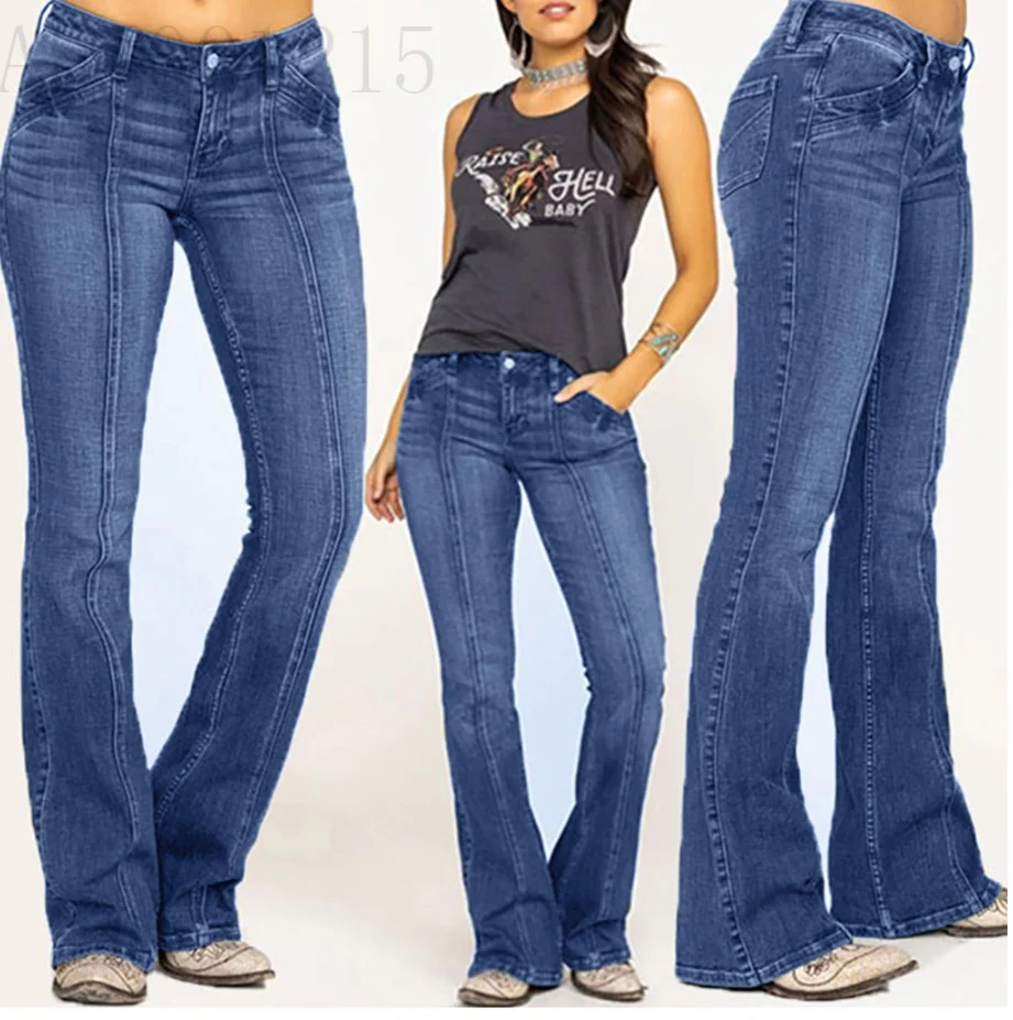 Damen Bootcut Jeans mit Stretch und elegantem Schnitt - Image 3