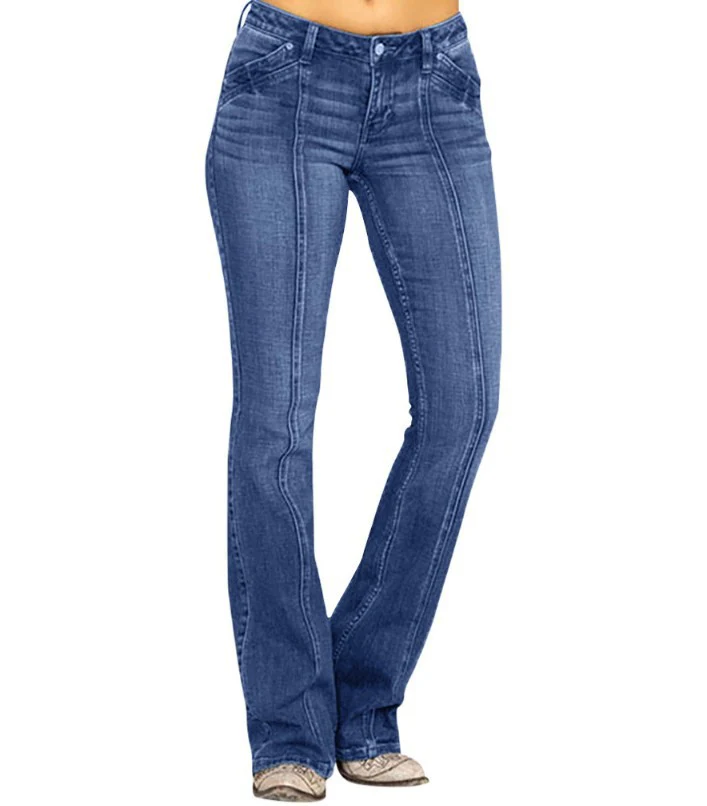 Damen Bootcut Jeans mit Stretch und elegantem Schnitt - Image 8