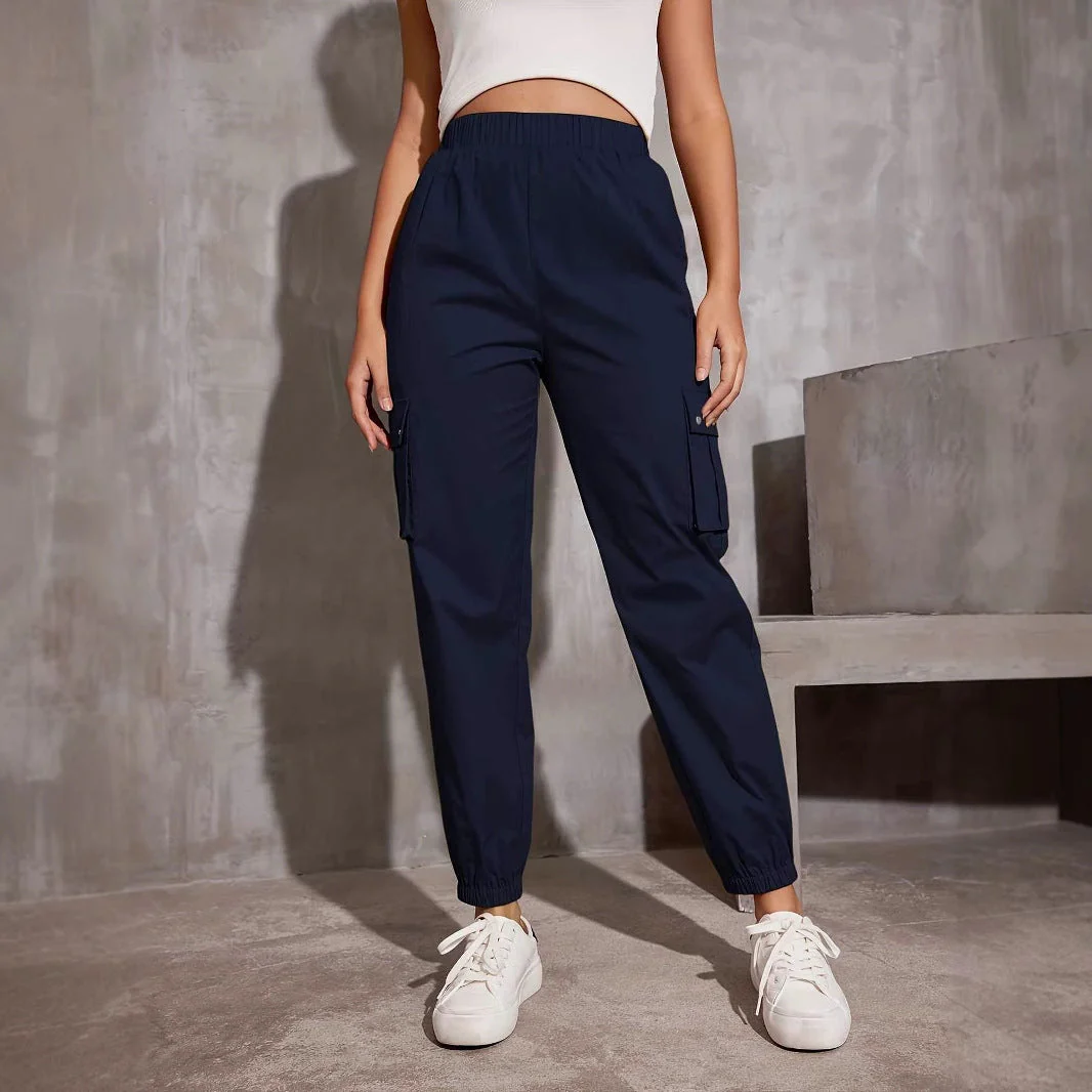 Damen Cargo-Hose mit Elastischem Bund und Praktischen Seitentaschen Heidi-Mode - Image 3