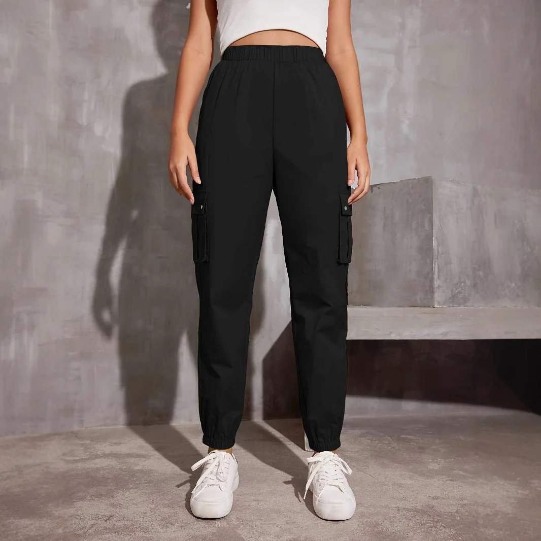 Damen Cargo-Hose mit Elastischem Bund und Praktischen Seitentaschen Heidi-Mode - Image 4