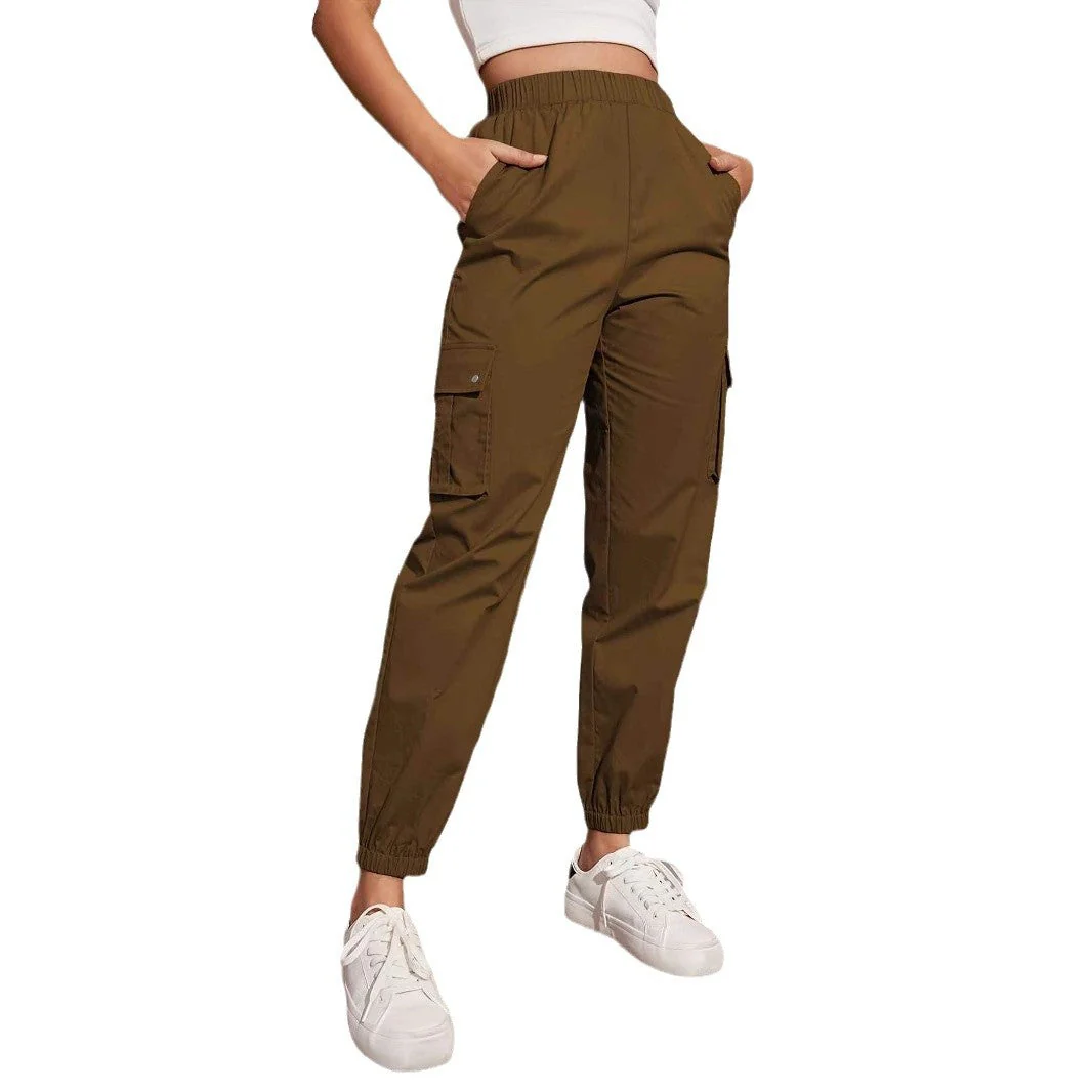 Damen Cargo-Hose mit Elastischem Bund und Praktischen Seitentaschen Heidi-Mode - Image 5