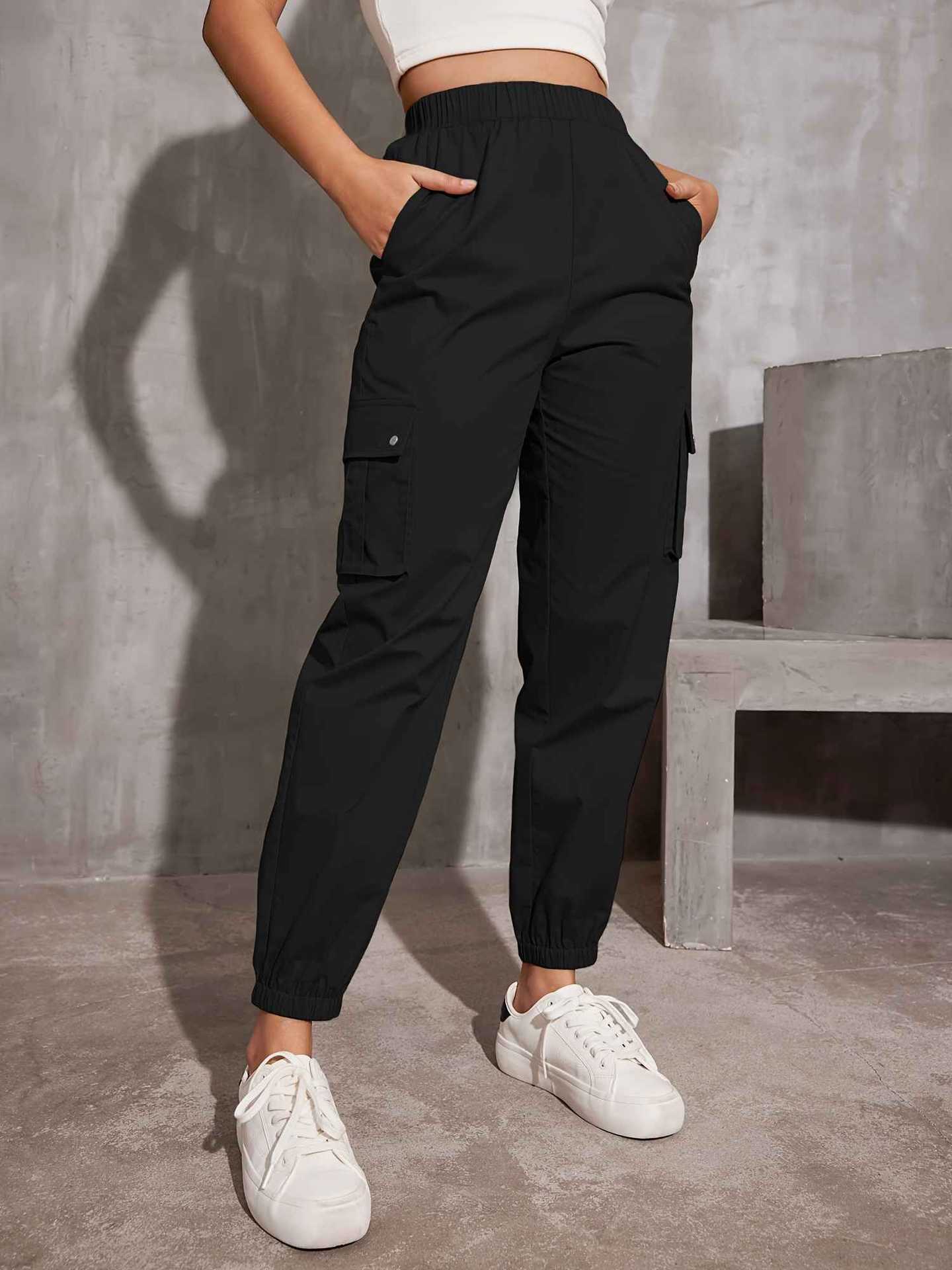 Damen Cargo-Hose mit Elastischem Bund und Praktischen Seitentaschen Heidi-Mode - Image 9