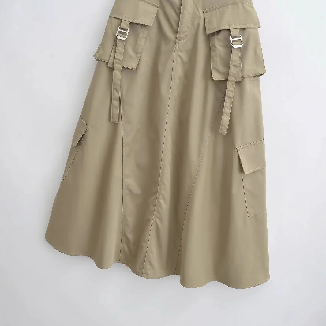 Damen Cargo-Rock mit Praktischen Taschen und Elegantem Schnitt Heidi-Mode - Image 3