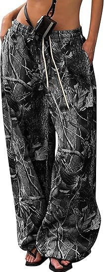 Damen Cargohosen mit hohem Bund und Allover-Muster Heidi-Mode - Image 8