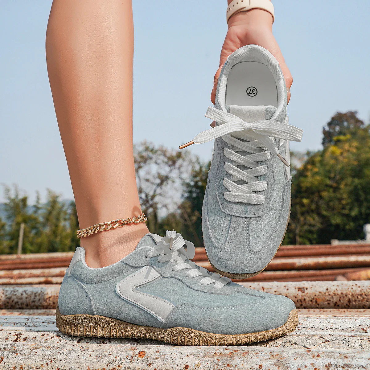 Damen Casual Sneakers aus hochwertigem Wildleder mit rutschfester Sohle Heidi Mode - Image 6