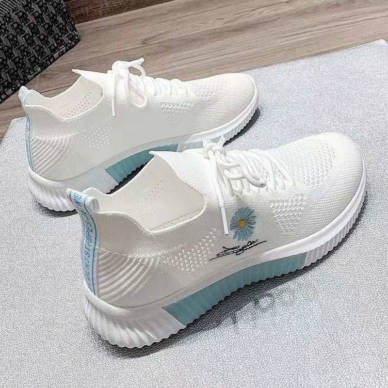 Damen Casual Sneakers mit floralem Motiv und bequemer Gummisohle Heidi Mode - Image 7
