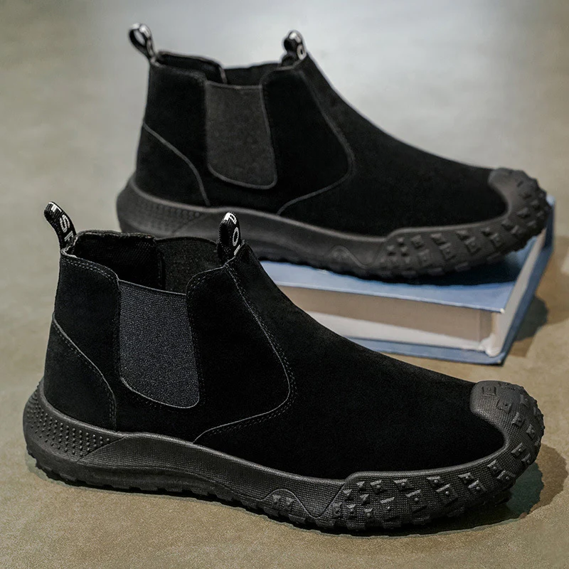 Damen Chelsea Stiefel aus hochwertigem Wildleder mit wasserdichter Sohle und rutschfestem Profil Heidi Mode - Image 3