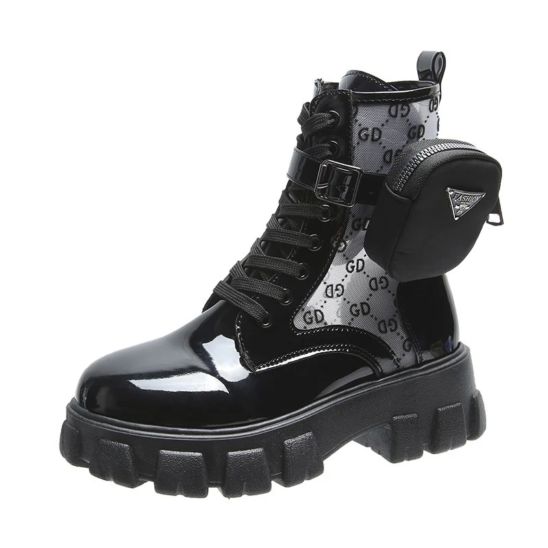 Damen Chunky Combat Boots mit praktischen Stauraum und modischen Details Heidi Mode - Image 6