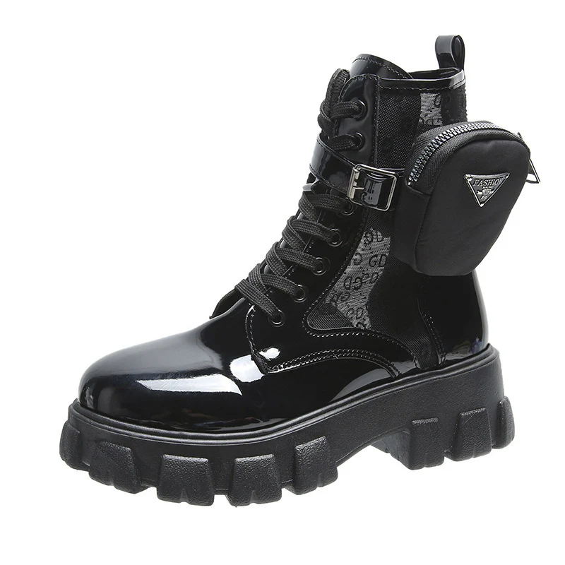 Damen Chunky Combat Boots mit praktischen Stauraum und modischen Details Heidi Mode - Image 7