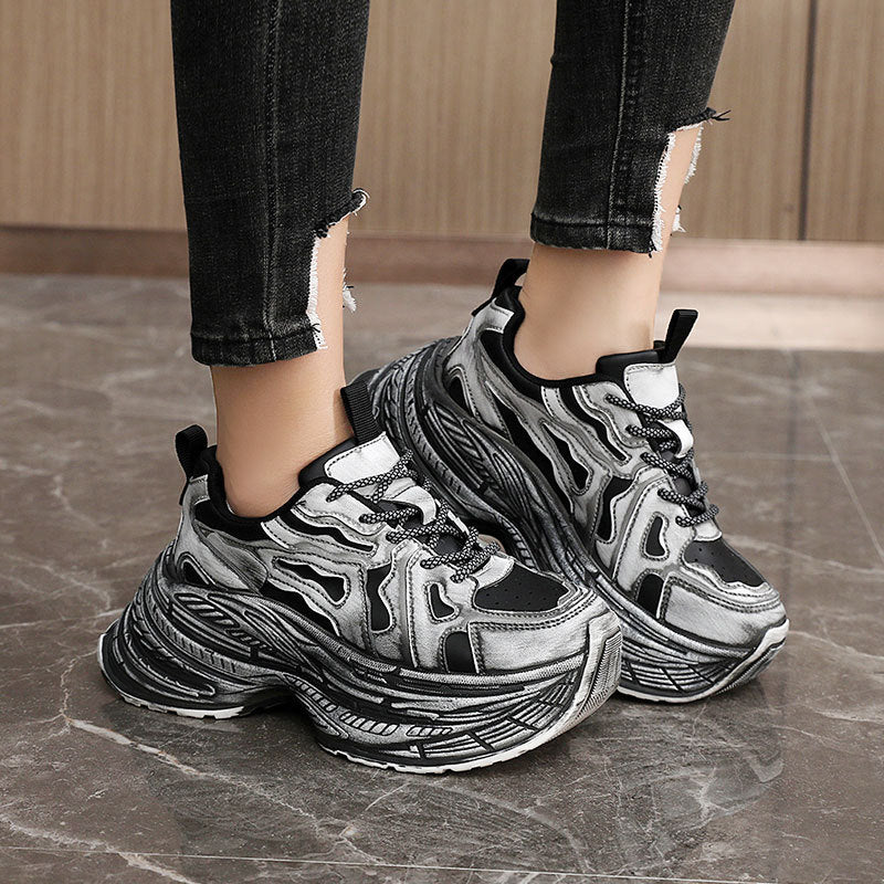 Damen Chunky Fashion Sneakers mit einzigartigem Profil und atmungsaktiver Oberfläche Heidi Mode - Image 3