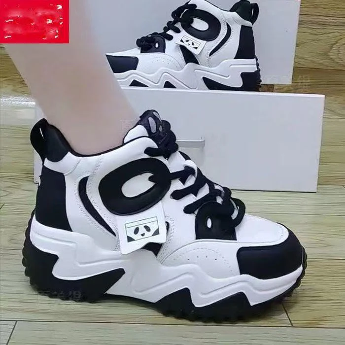 Damen Chunky High-Top Sneakers mit sportlichem Design und dämpfender Sohle Heidi Mode - Image 4