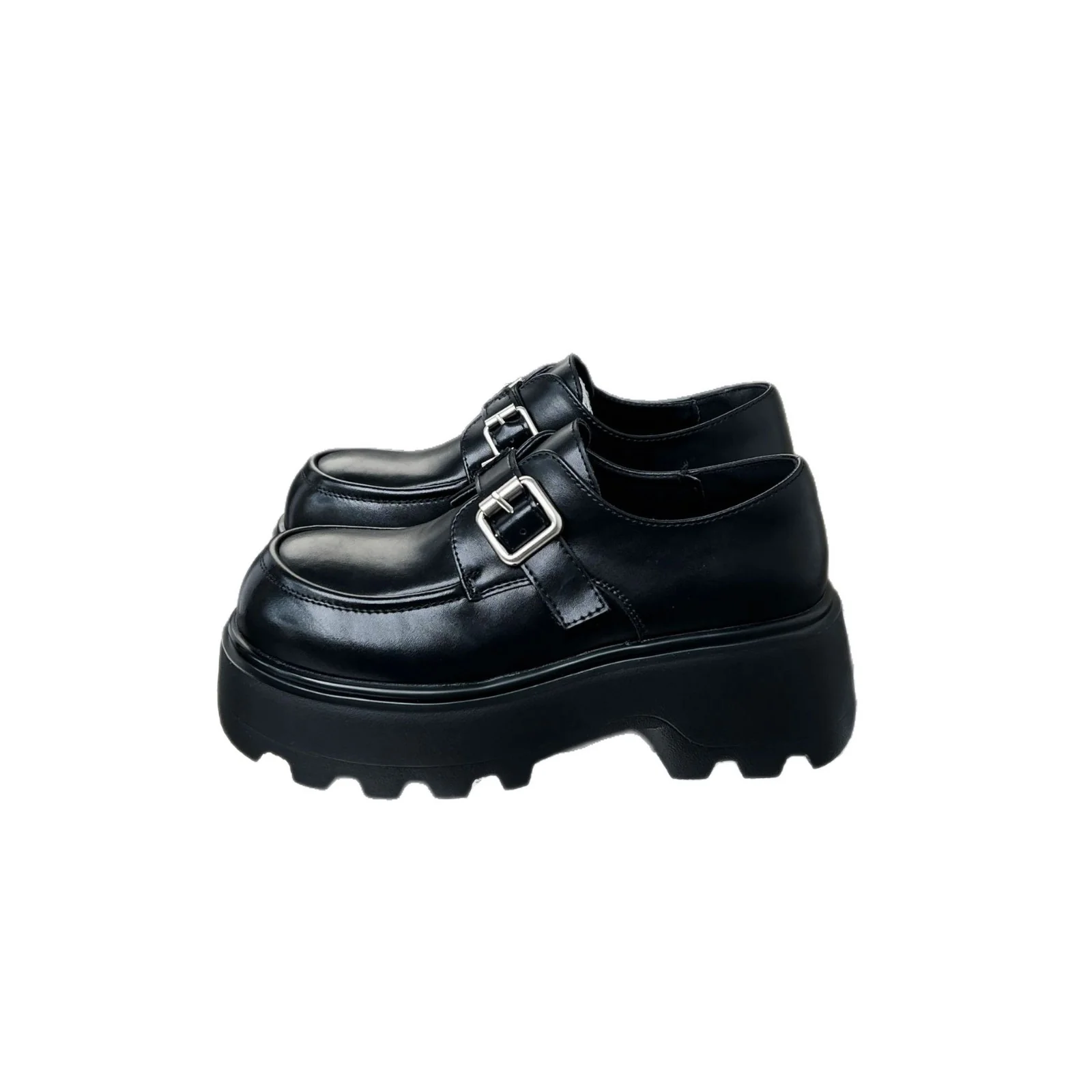 Damen Chunky Mokassins aus hochwertigem Leder mit modischer Schnallenverzierung Heidi Mode - Image 5