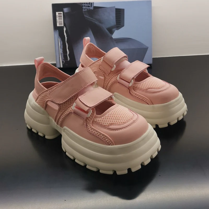 Damen Chunky-Sandalen mit verstellbarem Klettverschluss und rutschfester Sohle Heidi Mode - Image 4