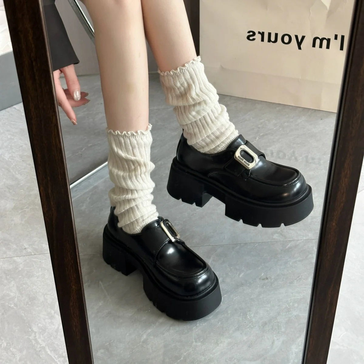 Damen Chunky Schnürschuhe mit modischer Schnallen-Applikation Heidi Mode - Image 2