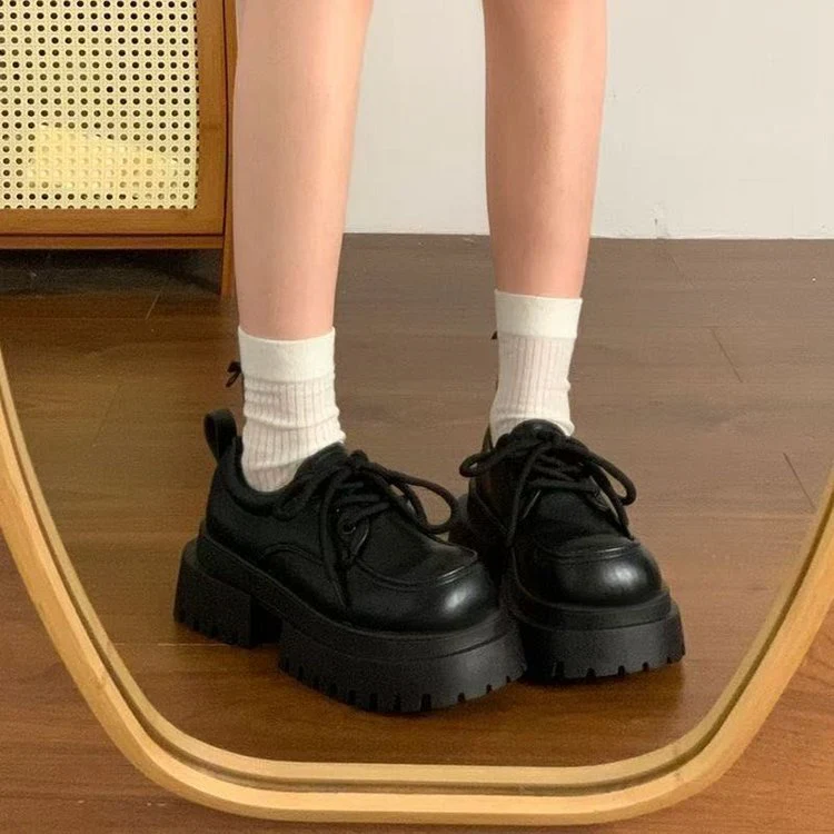 Damen Chunky Schnürschuhe mit Rutschfester Sohle und Modischem Design Heidi-Mode - Image 4