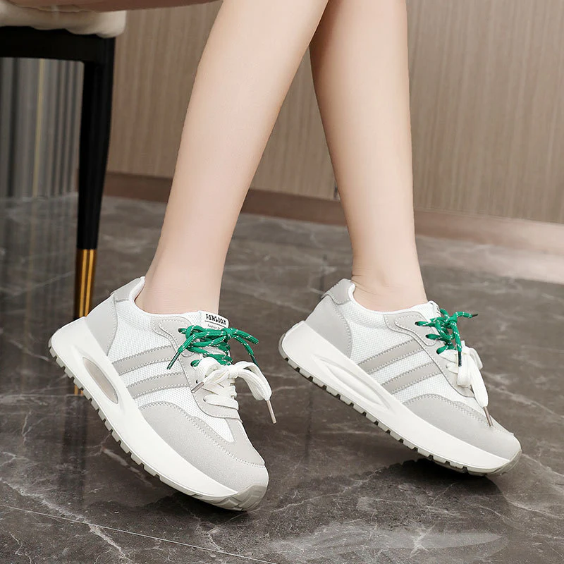 Damen Chunky Sneaker mit atmungsaktiver Mesh-Oberfläche und dämpfender Sohle Heidi Mode - Image 3