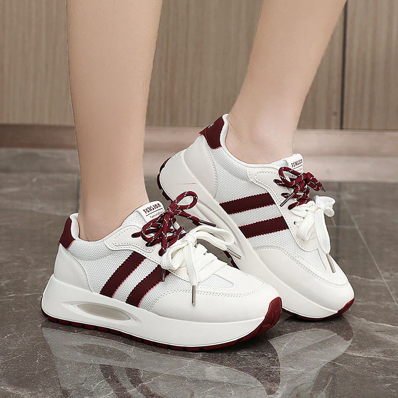 Damen Chunky Sneaker mit atmungsaktiver Mesh-Oberfläche und dämpfender Sohle Heidi Mode - Image 4
