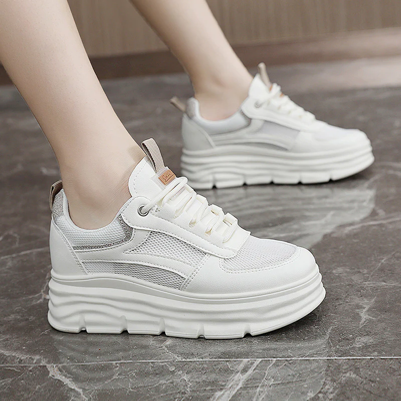 Damen Chunky Sneaker mit atmungsaktiver Mesh-Oberfläche und innovativer Plateau-Sohle Heidi Mode - Image 3