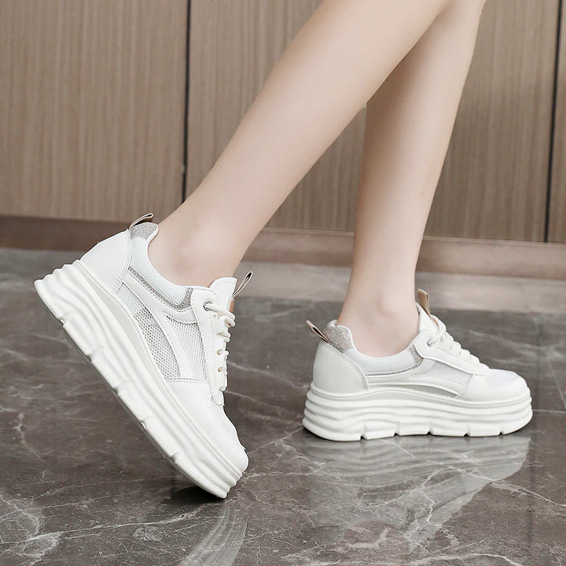 Damen Chunky Sneaker mit atmungsaktiver Mesh-Oberfläche und innovativer Plateau-Sohle Heidi Mode - Image 4