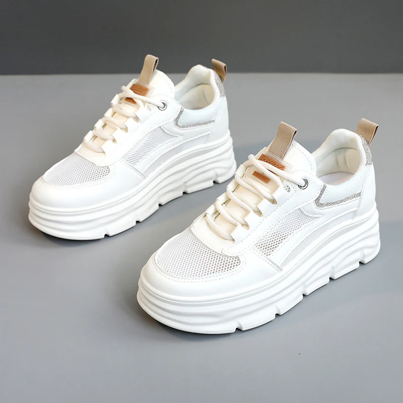 Damen Chunky Sneaker mit atmungsaktiver Mesh-Oberfläche und innovativer Plateau-Sohle Heidi Mode - Image 7