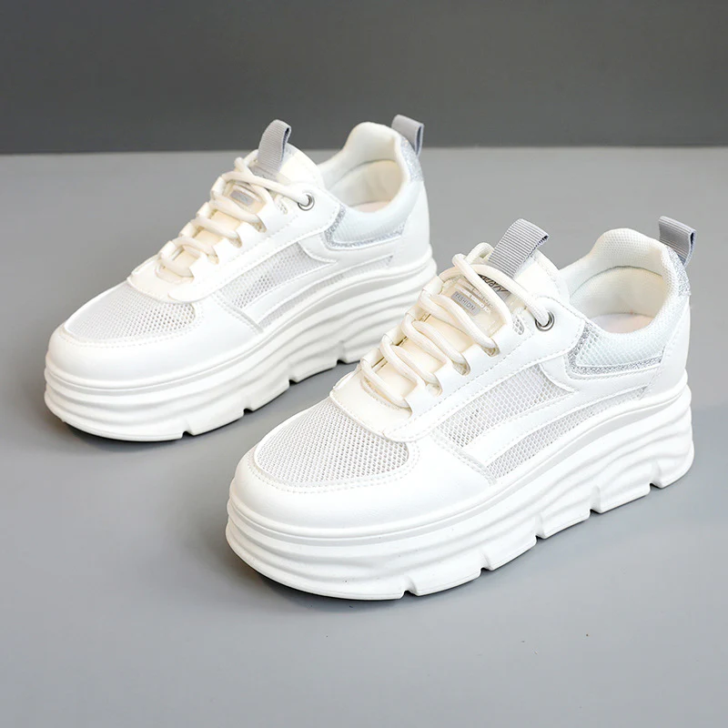 Damen Chunky Sneaker mit atmungsaktiver Mesh-Oberfläche und innovativer Plateau-Sohle Heidi Mode - Image 8