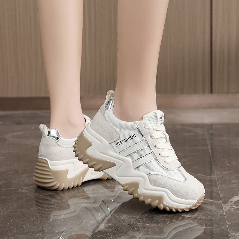 Damen Chunky Sneaker mit dämpfender Sohle und atmungsaktivem Obermaterial Heidi Mode - Image 3