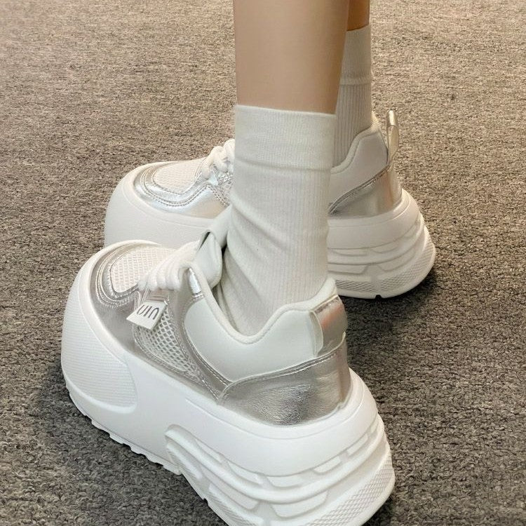 Damen Chunky-Sneaker mit glänzenden Akzenten und dämpfender Sohle Heidi Mode - Image 3