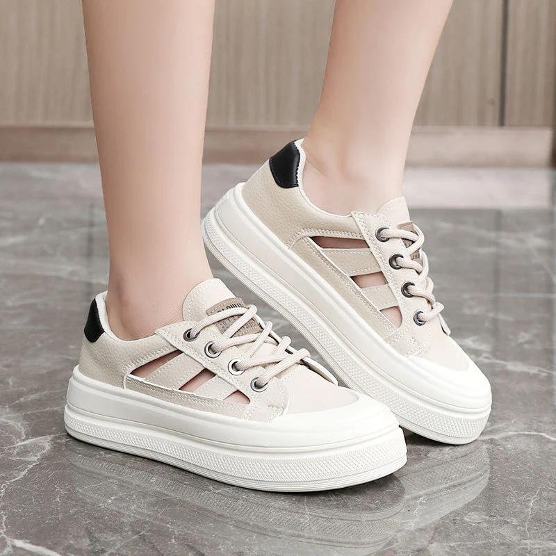 Damen Chunky Sneaker mit modischem Farbkontrast und bequemer Dämpfung Heidi Mode - Image 3