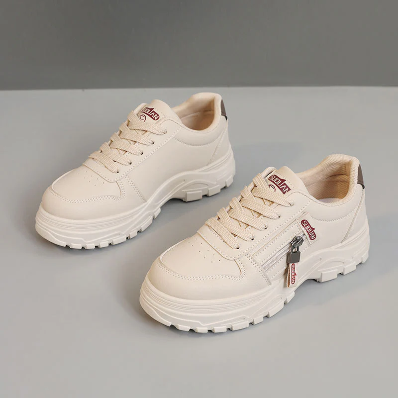 Damen Chunky Sneaker mit modischem Reißverschluss und rutschfester Sohle Heidi Mode - Image 7