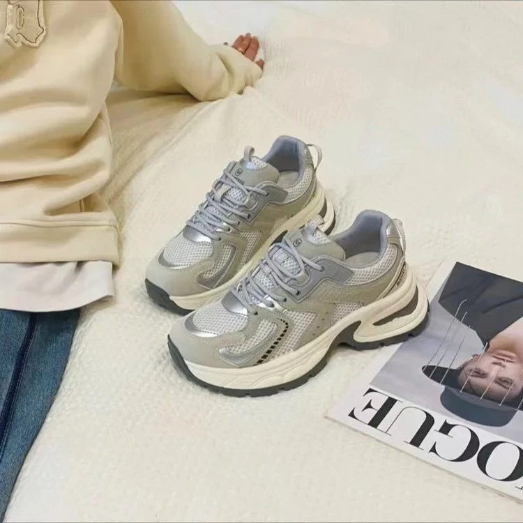 Damen Chunky Sneakers mit atmungsaktivem Mesh-Obermaterial und dämpfender Sohle Heidi Mode - Image 5