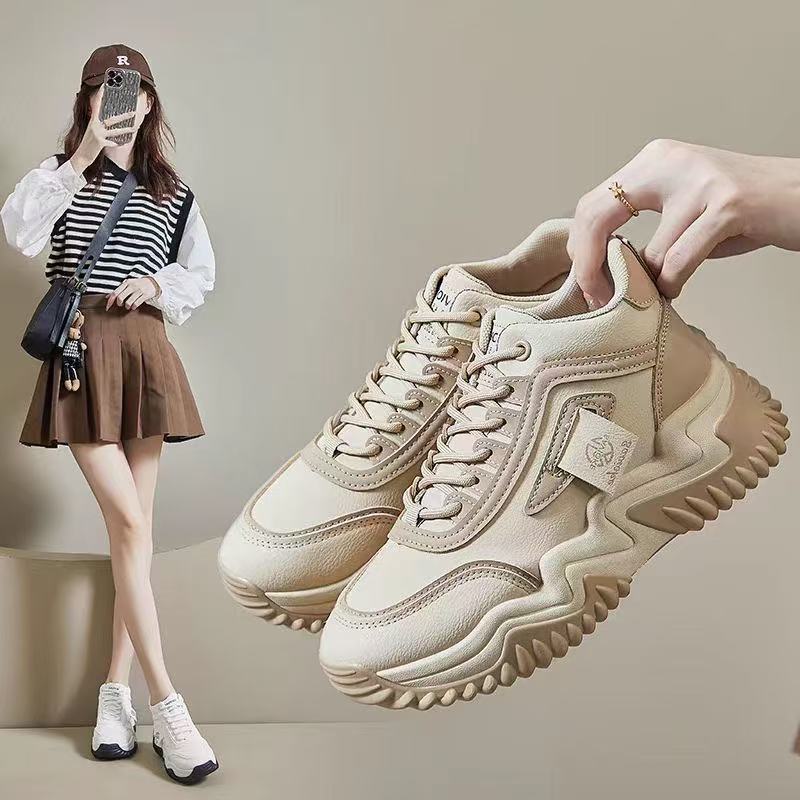 Damen Chunky Sneakers mit atmungsaktivem Obermaterial und dämpfender Sohle Heidi Mode - Image 3