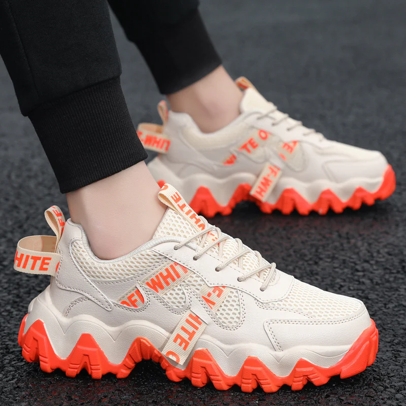 Damen Chunky Sneakers mit atmungsaktivem Obermaterial und rutschfester Laufsohle Heidi Mode - Image 3