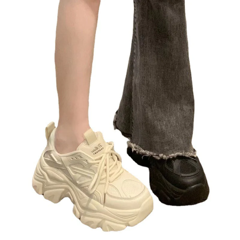 Damen Chunky Sneakers mit atmungsaktivem Obermaterial und rutschfester Sohle Heidi Mode - Image 5