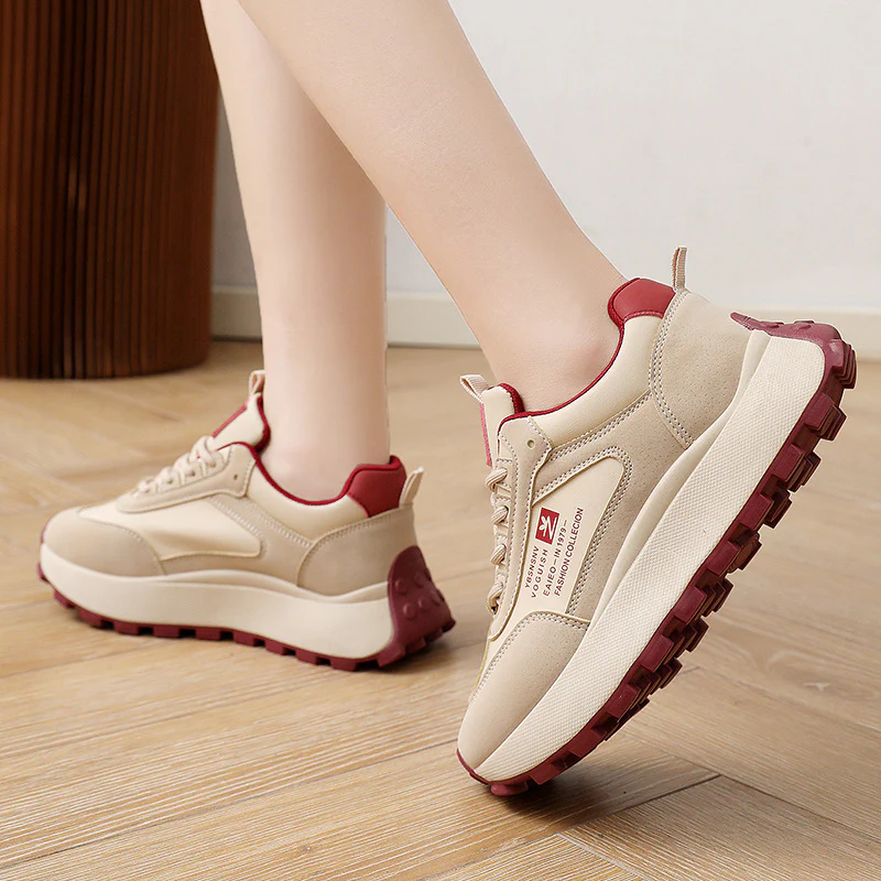 Damen Chunky Sneakers mit atmungsaktiven Mesh-Einsätzen und dämpfender Sohle Heidi Mode - Image 3