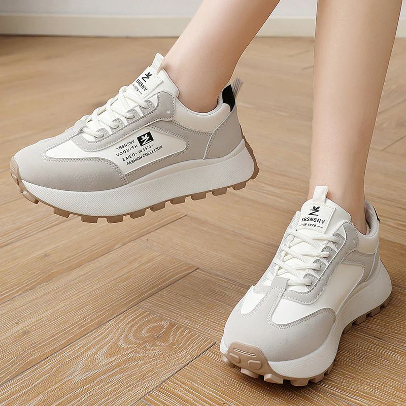 Damen Chunky Sneakers mit atmungsaktiven Mesh-Einsätzen und dämpfender Sohle Heidi Mode - Image 4