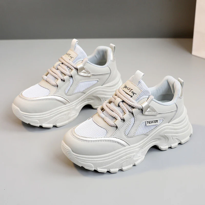 Damen Chunky Sneakers mit atmungsaktiver Mesh-Oberfläche und griffiger Laufsohle Heidi Mode - Image 2